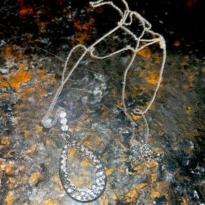 silver hoop necklace